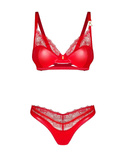 Komplet Obsessive Aliosa Bra&Thong S-3XL czerwony