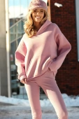 Modny komplet damski/dres ze legginsami OSEYE, pudrowy róż