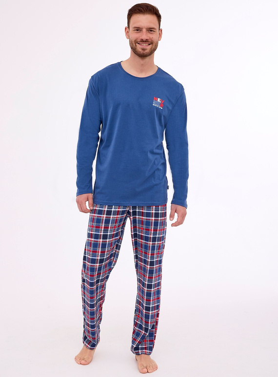 Piżama Cornette 124/271 Never 2 dł/r S-2XL męska jeans