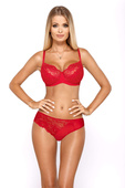 Biustonosz soft  CLEO z koronki, czerwony