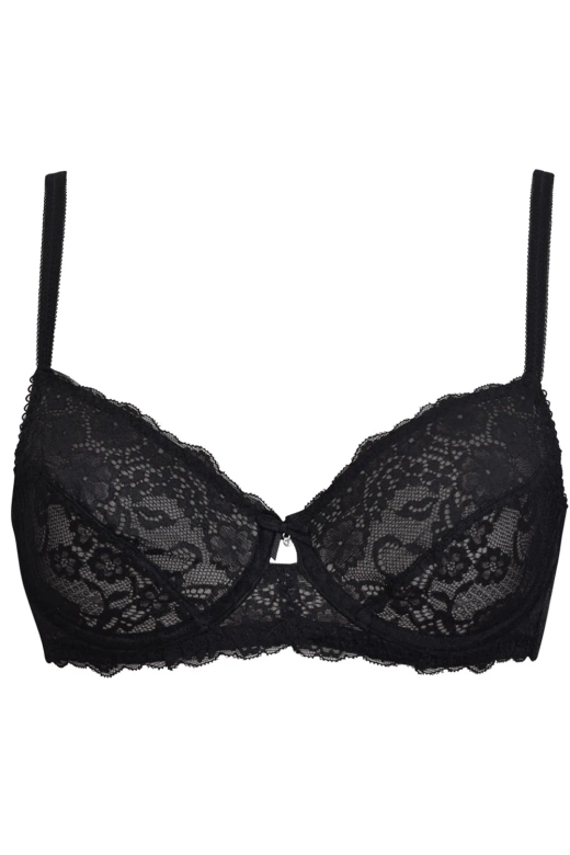 Miękki koronkowy biustonosz na fiszbinach Allure 2672, nero/czarny