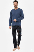 Piżama Cornette 122/210 Victor dł/r M-2XL męska granatowy