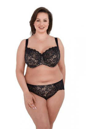 Biustonosz soft Gaia BSM 534 Chantal Maxi czarny ażur