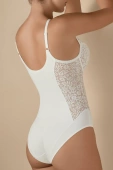 Eleganckie body modelujące GRAZIELLA, marfil-perła