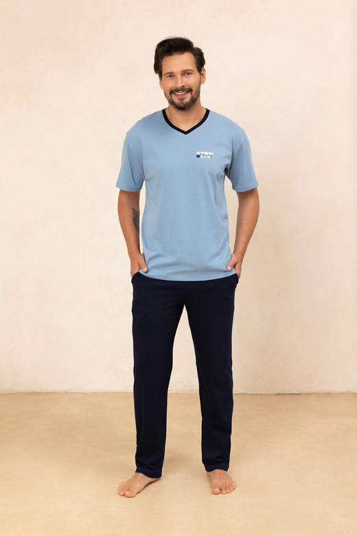 Piżama Regina 498 kr/r M-XL Z25/26 męska błękitny