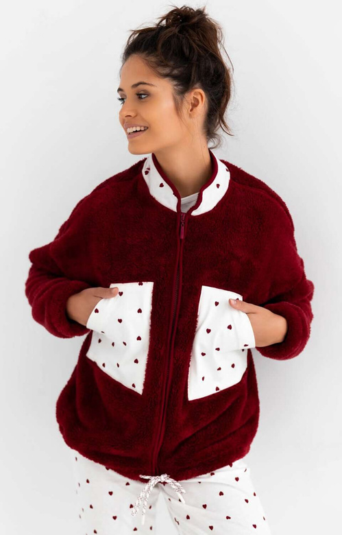 Bluza Sensis Simonette dł/r S-XL bordowy
