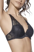 Koronkowy usztywniany biustonosz braletka IRINA, negra-czarny