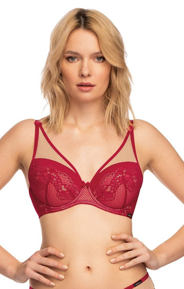 Biustonosz push-up Mefemi Casilda czerwony