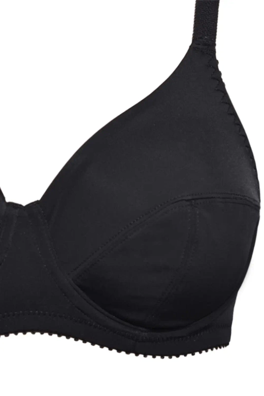 Gładki Miękki Biustonosz Donna 1962, negro/czarń