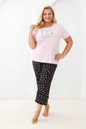 Piżama Regina 733 kr/r 2XL-3XL W26 damska różowy