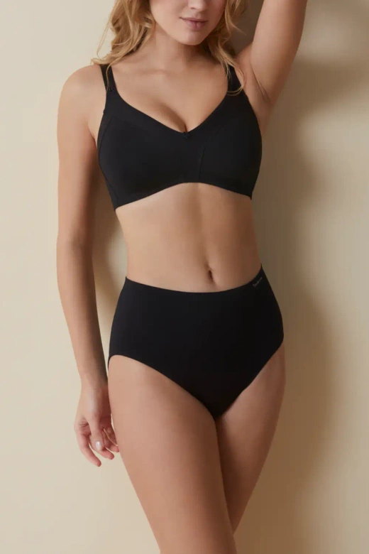 Gładki biustonosz miękki bez fiszbin BLANCA, negro-czarny