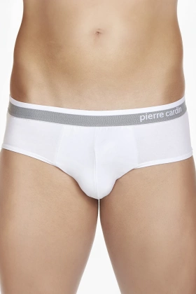 Męskie slipy bawełniane klasyczne Pierre Cardin PCU 402, białe