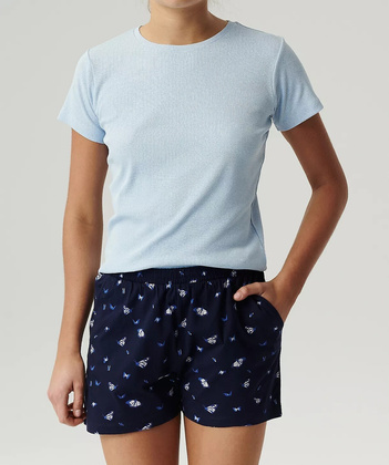 Piżama Atlantic NLP-490/01 kr/r S-XL niebieski-granatowy