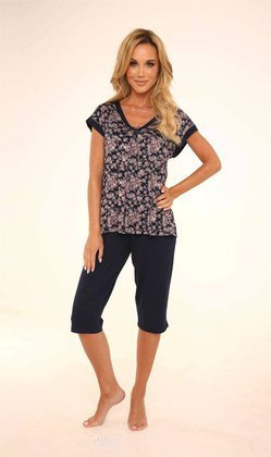 Piżama De Lafense 489 Mia kr/r S-2XL granatowy