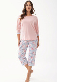 Piżama Luna 343 3/4 M-2XL damska łososiowy
