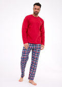 Piżama Cornette 124/312 Ready 3 dł/r S-2XL bordowy