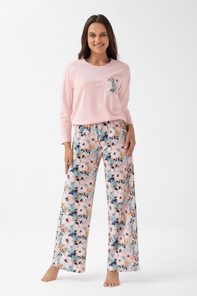 Piżama Luna 348 dł/r 3XL Z25/26 damska różowy