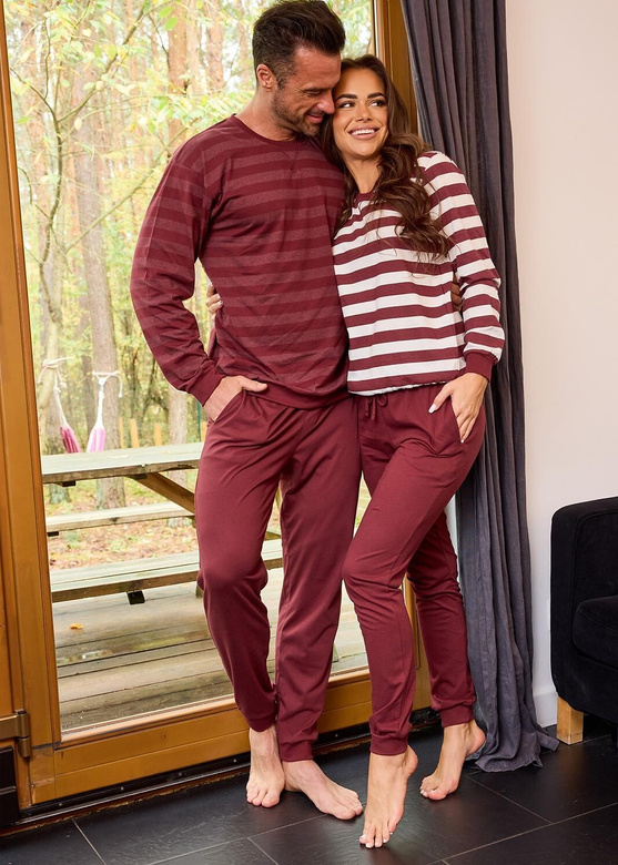 Piżama Cornette 117/320 Loose 16 M-2XL męska bordowy