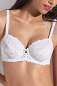 Miękki koronkowy biustonosz na fiszbinach Allure 2672, bianco/biały