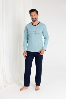 Piżama Regina 495 dł/r M-XL Z25/26 męska morski