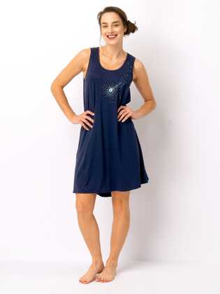 Koszula Key LND 764 B25 sz/r wiskoza S-XL granatowy