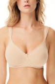 Biustonosz miękki bawełniany bez fiszbin 2435, Nudo/Beż