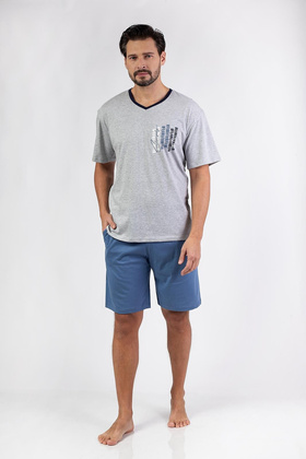 Piżama Regina 477 kr/r 2XL W25 męska melanż jasny