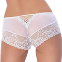 GENEZIS Szorty wykończone koronką, biel