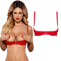 Obsessive LOVICA BRA Seksowny półbiustonosz, czerwony
