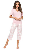 Piżama Donna Rosalia 3/4  kr/r S-2XL pudrowy róż