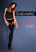 Rajstopy Gabriella Erotica Strip Panty 638 microfibra 1-4 nero/czarny
