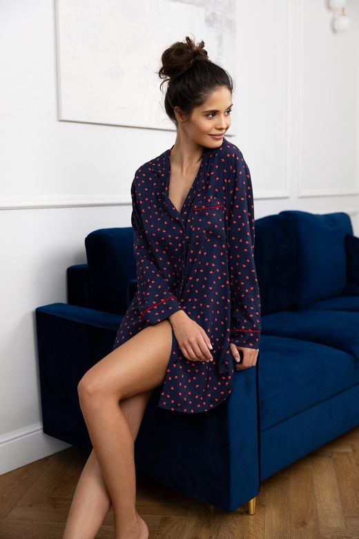 Koszula Sensis Sophia kr/r S-XL granatowy