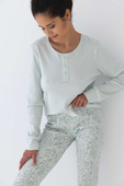 Piżama Sensis Olive Interlock dł/r S-XL miętowy