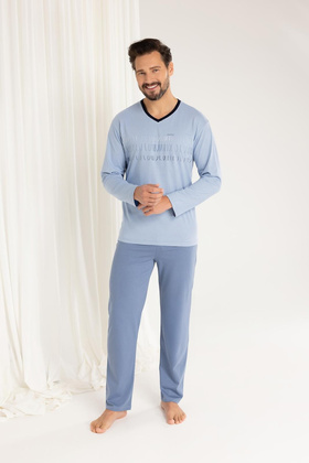 Piżama Regina 495 dł/r 2XL-3XL Z25/26 męska beżowy