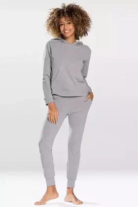 Modny komplet damski/dres z kapturem Seattle, szary