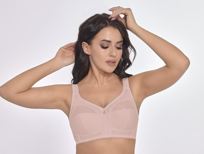 Biustonosz soft bez fiszbin Viki Irena 585 70-95 porcelanowa róża