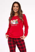Piżama Cornette 671/421  Winter dł/r Christmas 3XL-5XL damska czerwony