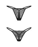 Stringi Obsessive Clara Thong 2-Pack A'2 S-3XL czarny