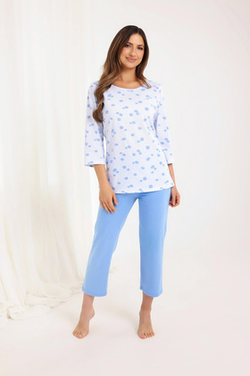 Piżama Regina 720 3/4 2XL Z25/26 damska niebieski