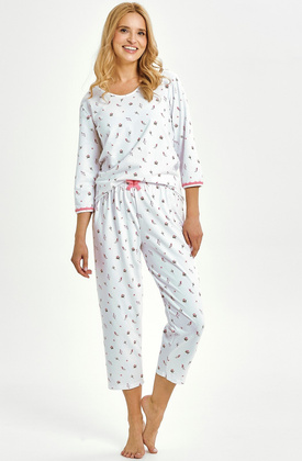 Piżama Taro Elodie 3432 3/4 S-L Z25/26 damska biały