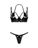 Komplet Obsessive Keira Lise Bra&Thong S-3XL czarny