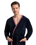 Szlafrok Luna 854 M-2XL męski granatowy