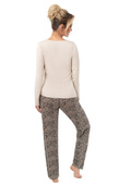 Piżama Donna Omari Long dł/r S-2XL beżowy
