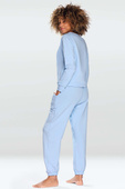Modny komplet damski/dres ze ściągaczami Wenezja, błękitny