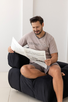 Piżama Regina 503 kr/r 2XL-3XL W26 męska niebieski