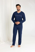 Piżama Regina 485 dł/r 2XL-3XL Z25/26 męska granatowy