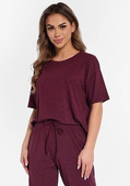 Piżama Cornette 849/323 Angie kr/r S-2XL damska claret