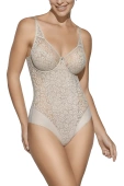 Eleganckie body modelujące GRAZIELLA, tierra-beż