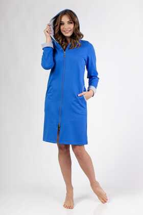 Szlafrok Regina 158 dł/r M-XL W25 damski niebieski