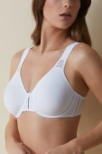 Miękki biustonosz wzmocnione ramiączka LOREA, bianco-biel